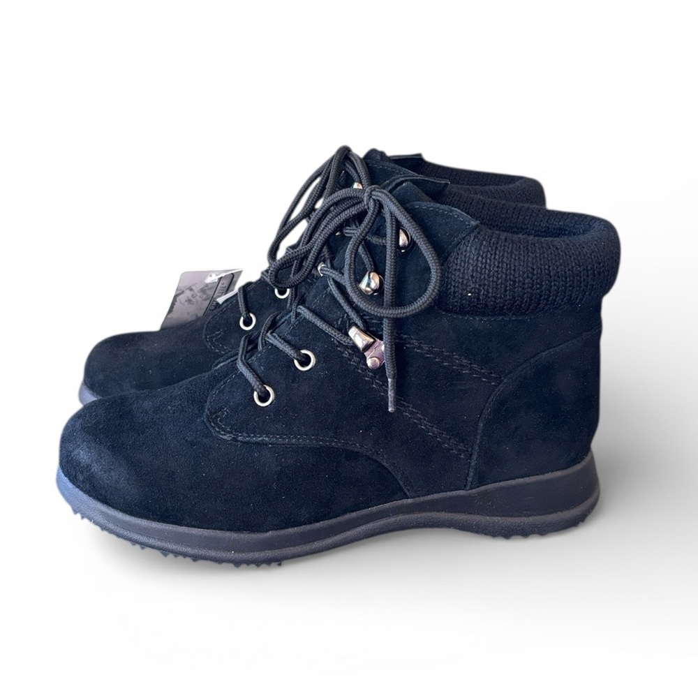 Wanderlust Boston Black Suede Ankle Boots Size 8 M NWT‎